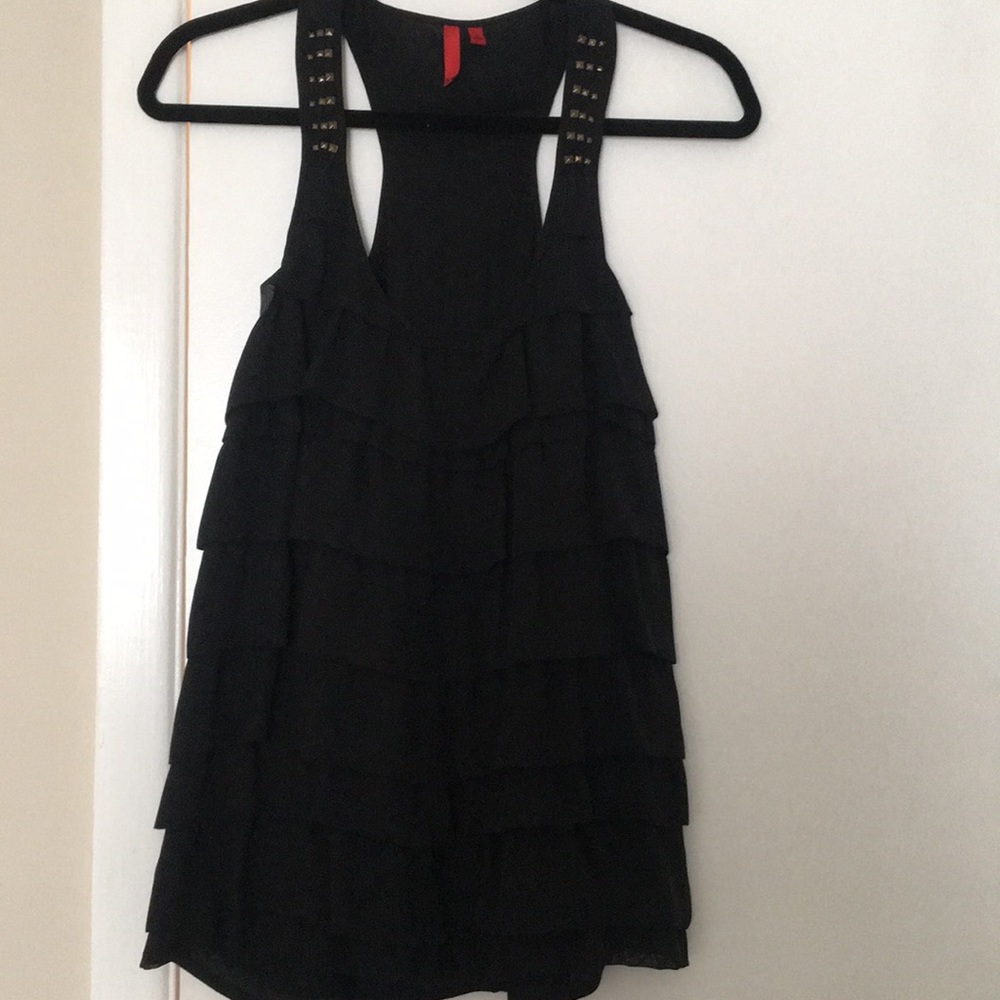 Black Ruffled Top!